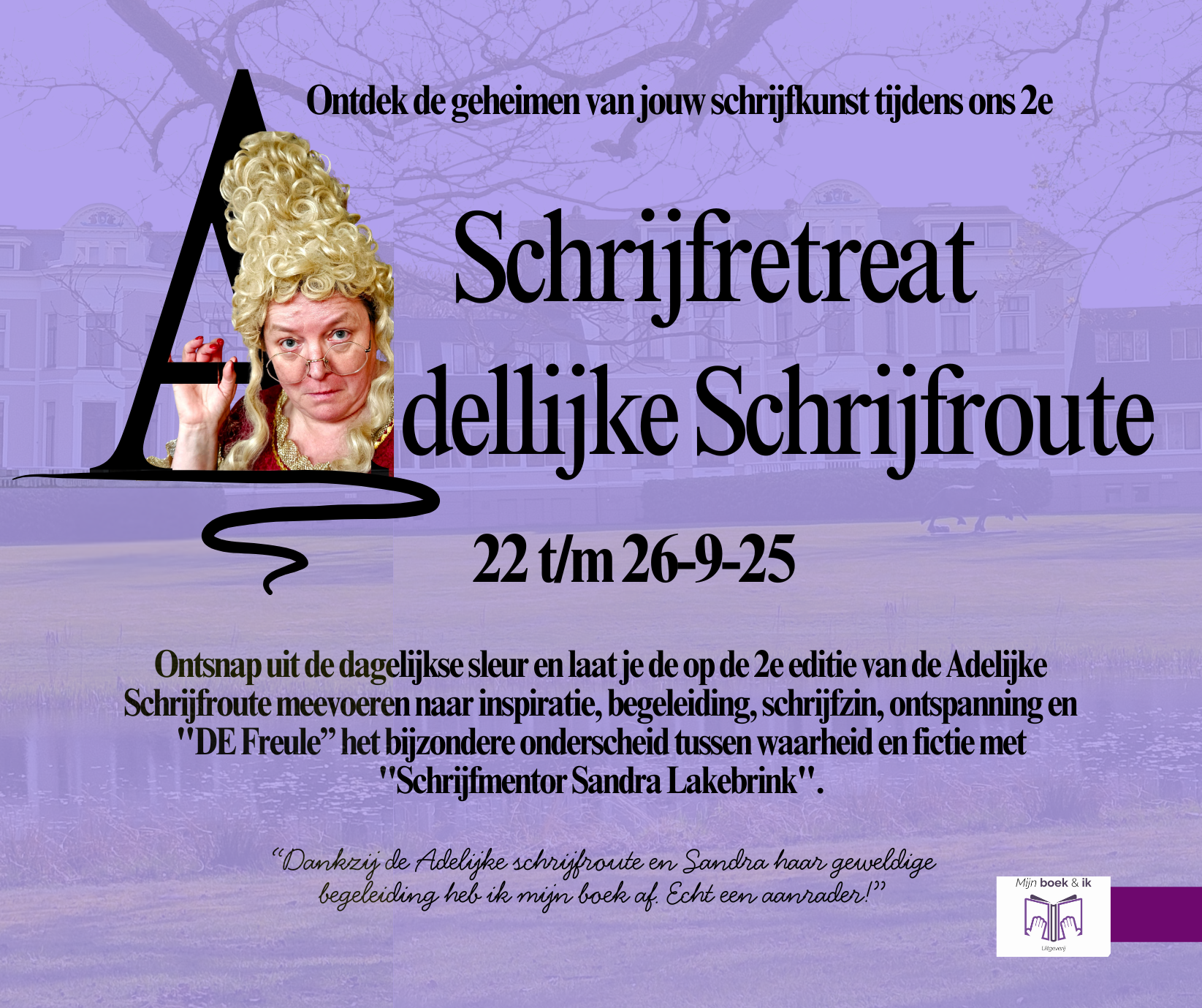 Adellijke schrijfroute september 2025